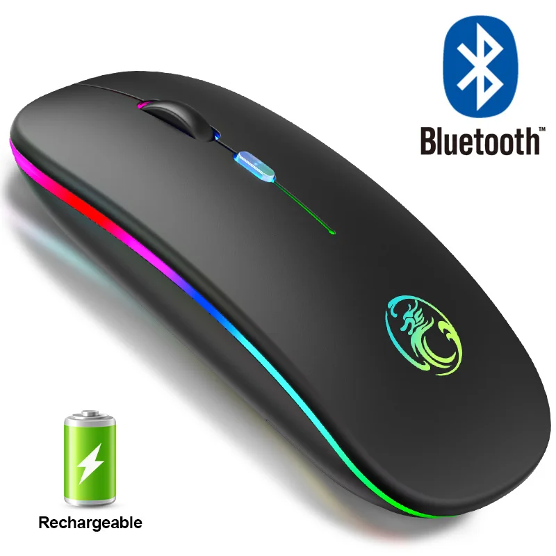 

Bluetooth-мышь компьютерная беспроводная с RGB-подсветкой и зарядкой от USB