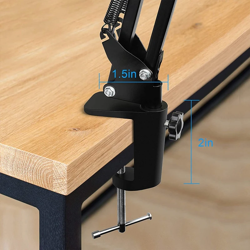 Светодиодная настольная лампа с зажимом регулируемым поворотным рычагом