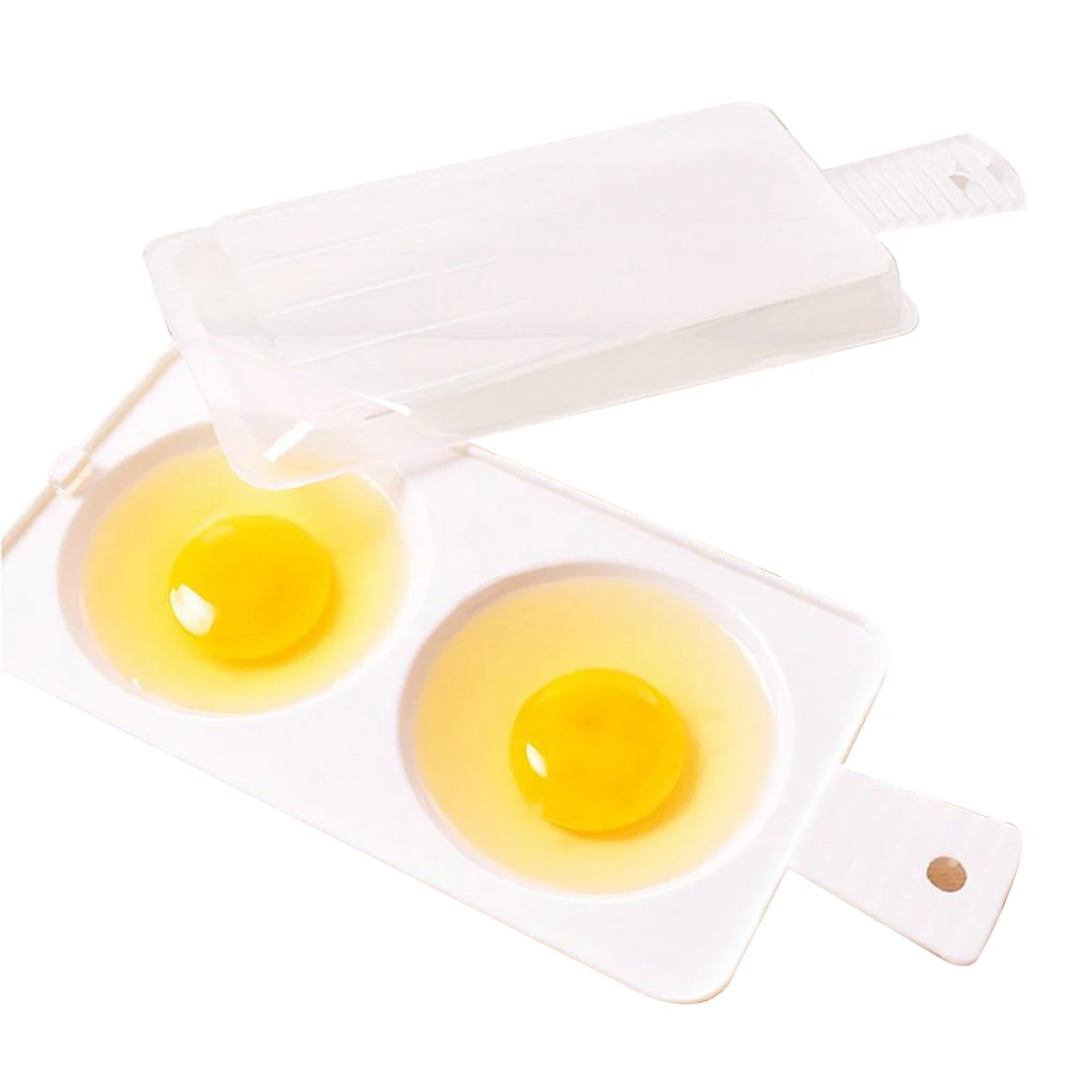 

Plastic Egg Cooker Microwave Egg Boiler 2 Eggs Poached Egg Cooker Cooking Tools