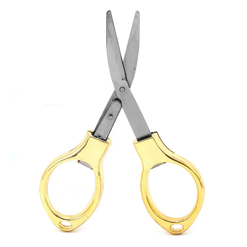 

Stainless Steel Mini Folding Scissors Keychain Fishing Scissor Cutter Camping