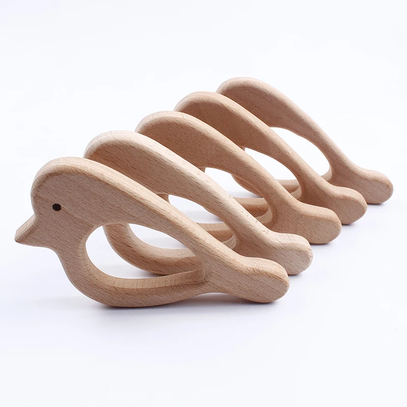 Прорезыватель для зубов детей 10 шт./лот из Букового дерева в форме животного