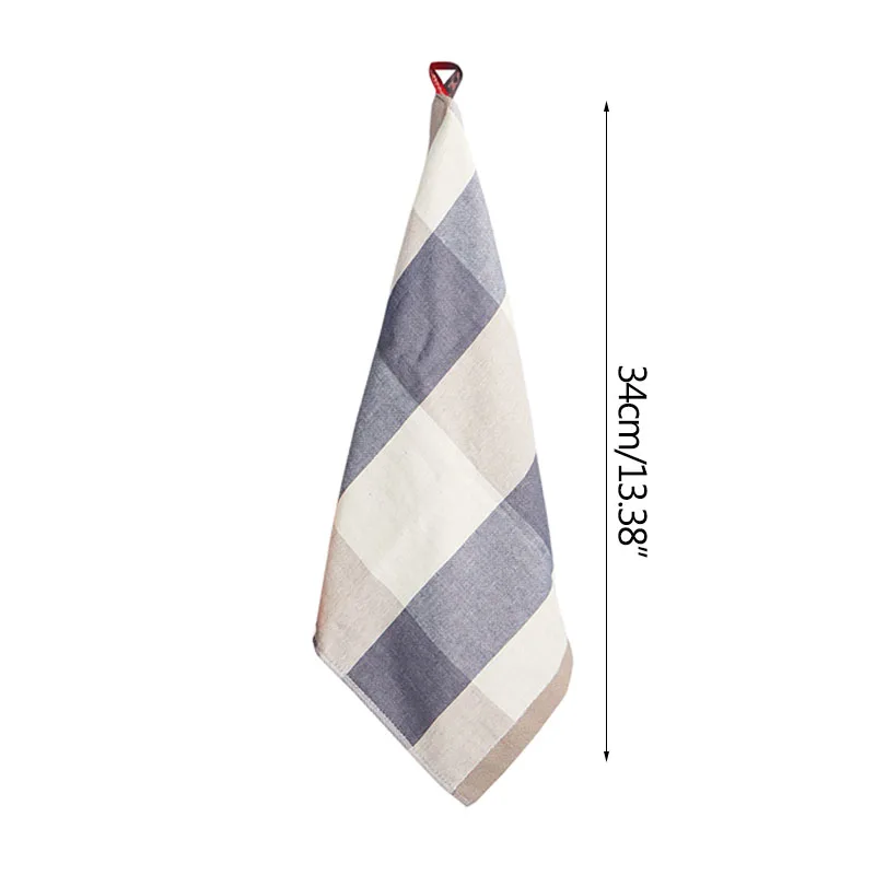 

Nordic Style Hand Towel Pure Cotton Kitchen Towel Hanging Household Absorbent Thickened Bathroom Accessories Cleaning Cloth