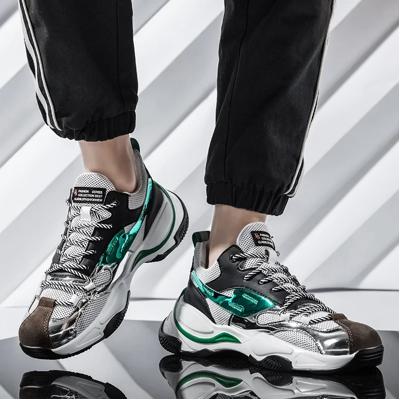 

Men Casual Shoes Comfortable Fashion Sneakers Men Leather Shoes Brand Outdoor Air Mesh Sport Leisure Footwear Zapatillas Hombre