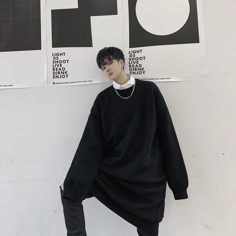 Уличная одежда для мужчин и женщин плотный свитер в стиле хип-хоп готический