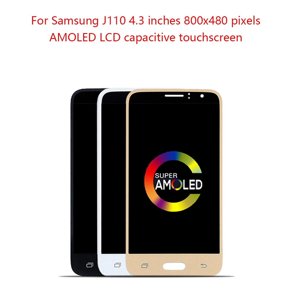 

ЖК-дисплей Super AMOLED 4,3 ''для SAMSUNG GALAXY J1 Ace, ЖК-дисплей с сенсорным экраном и дигитайзером в сборе, J110, J110H, J110F, оригинал