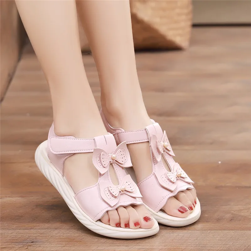 

Flat Sandal Shoe Suit Female Beige Soft Summer Heels Without Bow Beach Black Comfort Girls 2021 Hook & Loop PU Casual Basic Soli