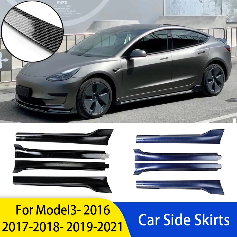 

Боковые юбки для автомобиля, боковые юбки для Tesla, модель 3, боковые юбки, 4 шт./компл.