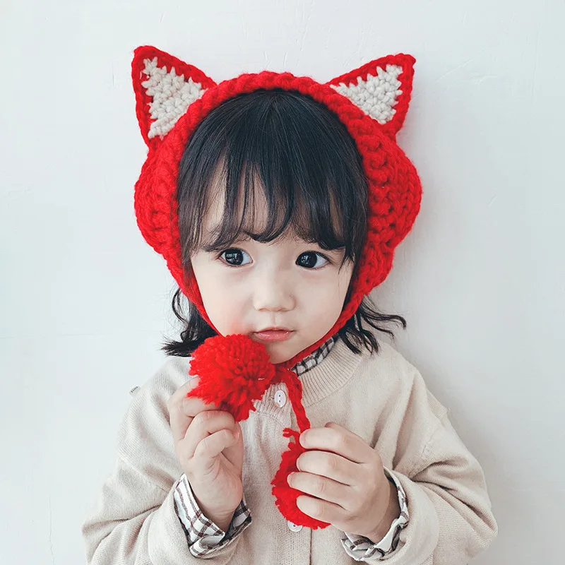 Детская шапка K72 осенне-зимняя стандартная шерстяная детские наушники сохраняют