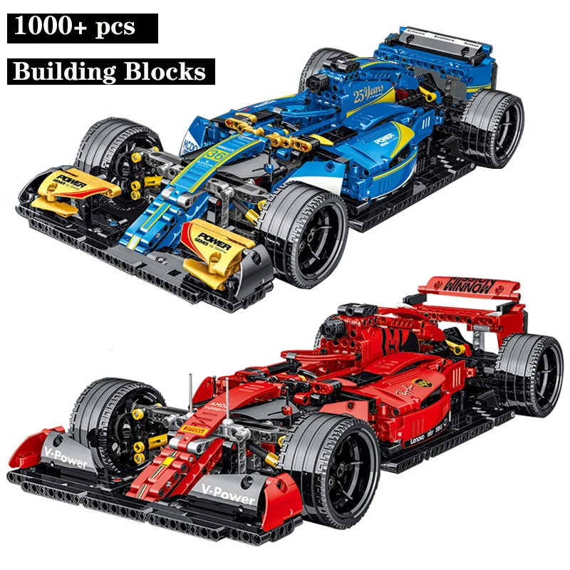 

1000+pcs Adults Technical F1 Building Blocks Race Car Building Set Toy Boy Model Car Toy Exclusive Technical Grand Prix Racer F1