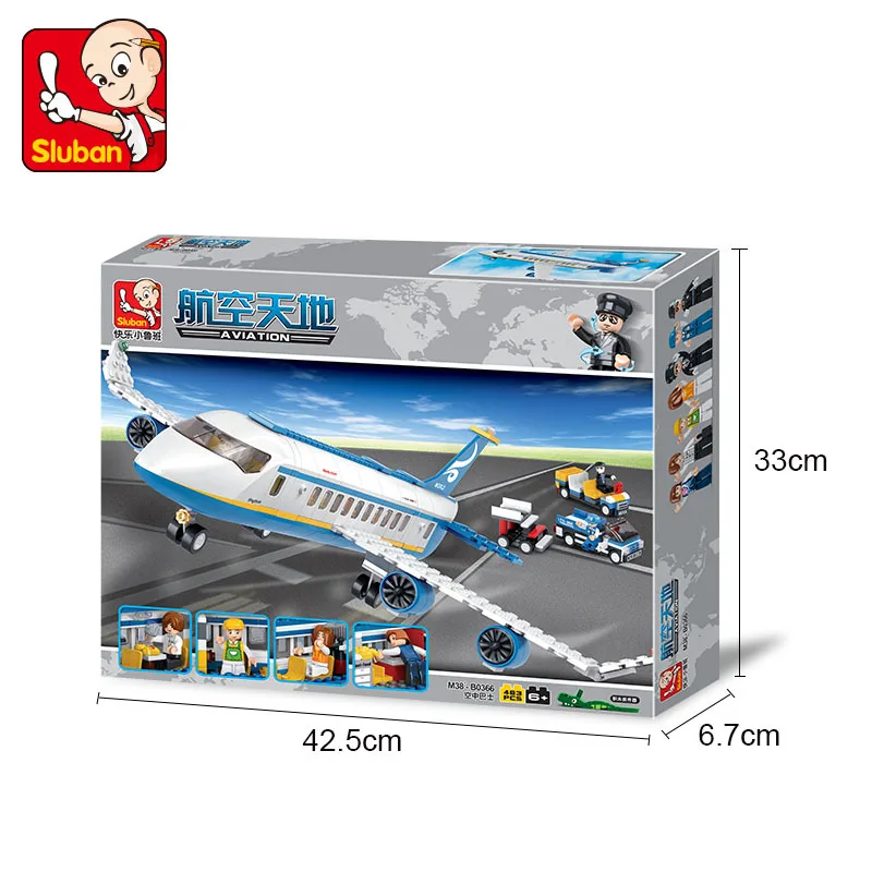 

463Pcs Sluban City Airport Airbus Aircraft Airplane Plane Avion Model Building Blocks Bricks Educational Toys For Children Gift