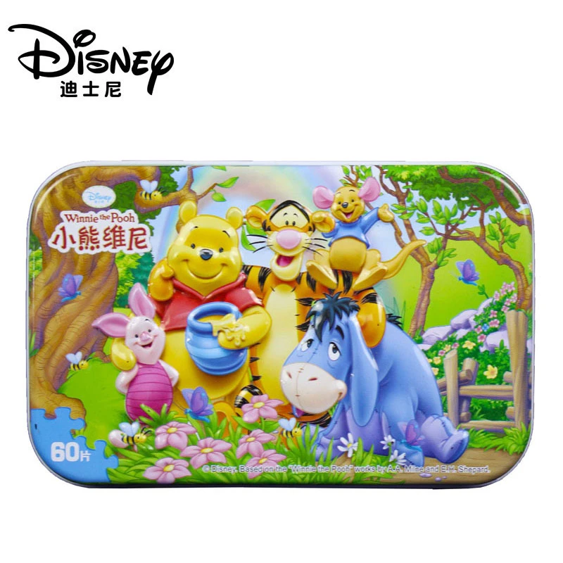 Bear 2500 Disney Подлинная Молния Mc королева и Снежная королева 60 штук деревянные наклейки Головоломка Детские игрушки 3D железная коробка игрушки для детей - Цвет: Bear 2500