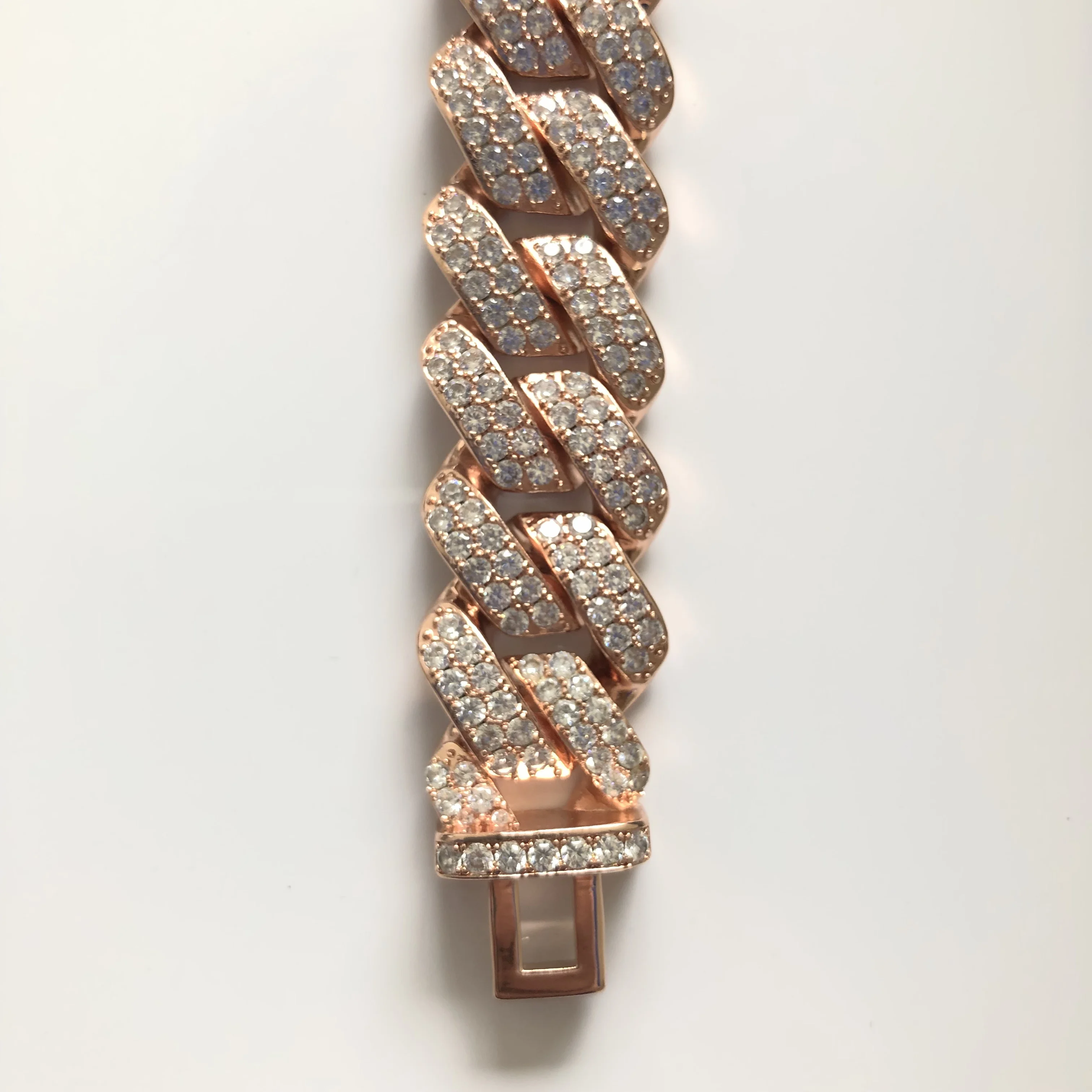 Iced out зубец кубинские звенья цепи ювелирные изделия Хип-хоп для подарка