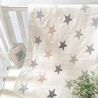 baby blanket 110cm x 110cm muslin cotton 6 layers thick newborn swaddling autumn baby swaddle bedding flamingo receiving blanket
