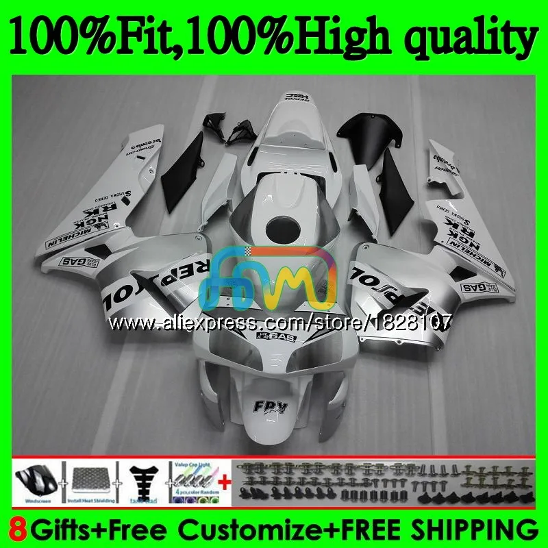 

Injection For HONDA CBR 600RR 600F5 600CC Repsol silver F5 03 04 108BS.6 CBR600RR CBR600F5 CBR 600 CBR600 RR 2003 2004 Fairings