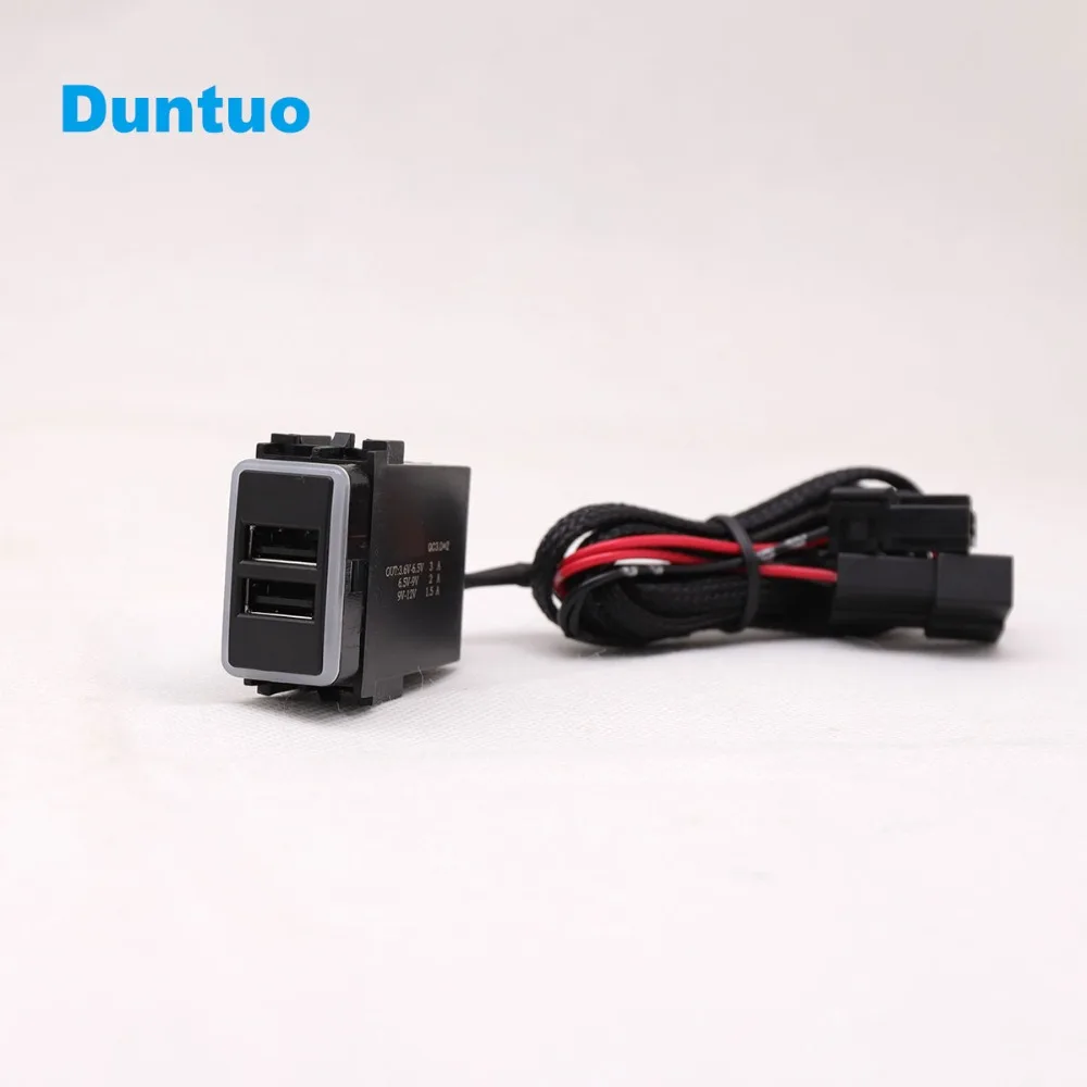 QC3.0 Quickcharge автомобильное зарядное устройство двойной USB телефон Pad адаптер DVR Plug& Play кабель для Subaru Forester