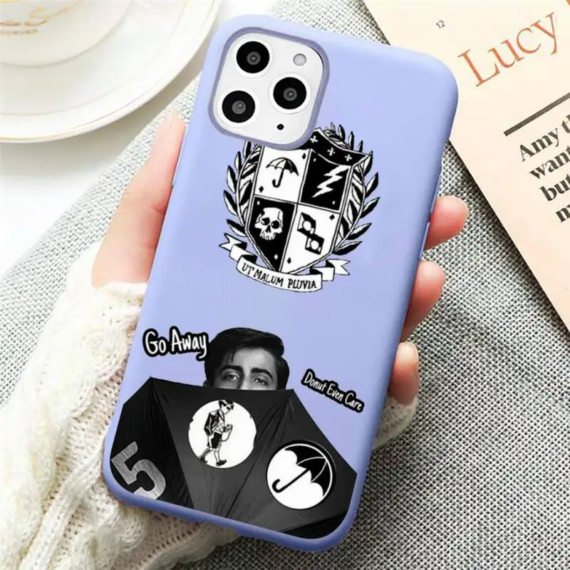 

Fundas Umbrella Academy Phone Case Candy Color Violet for iPhone 11 12 pro XS MAX 8 7 6 6S Plus X SE 2020 XR