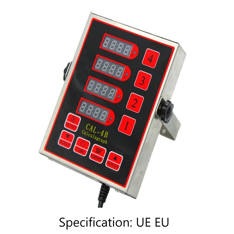 

E7CC 4-канальный ресторанный кухонный таймер, обратный отсчет громкий звуковой сигнал Пособия по кулинарии напоминание ЕС и США
