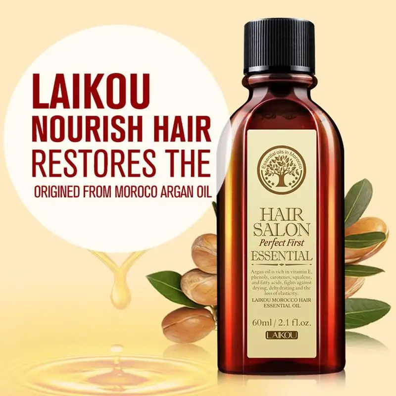 60ml hair Care Treatment Oil Argan Essential Hair For Repairing Dry Damage Growth Keratin Free Clean Curly |