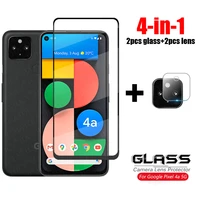 4 in 1 for glass google pixel 4a 5g full cover tempered glass for google pixel 4 5 a xl camera lens hd screen protector film