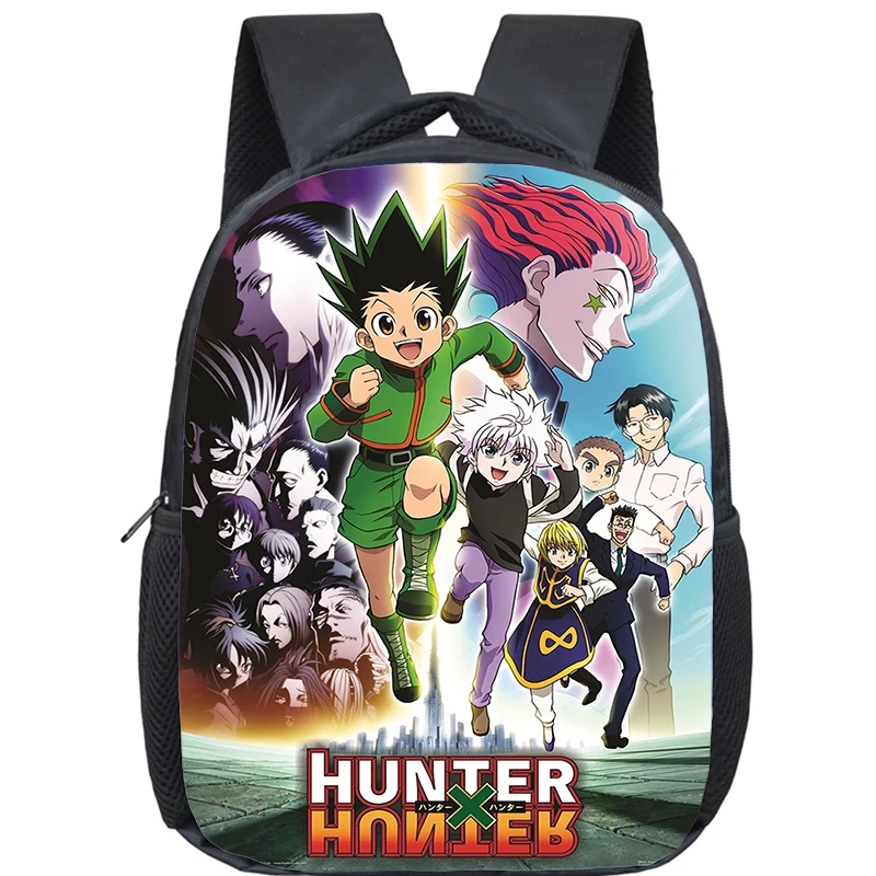 

12 Inch Hunter X Hunter Backpack for Boys Girls Kindergarten Bags Toddler Bookbag Children Mochila HXH School Bags Anime Bagpack