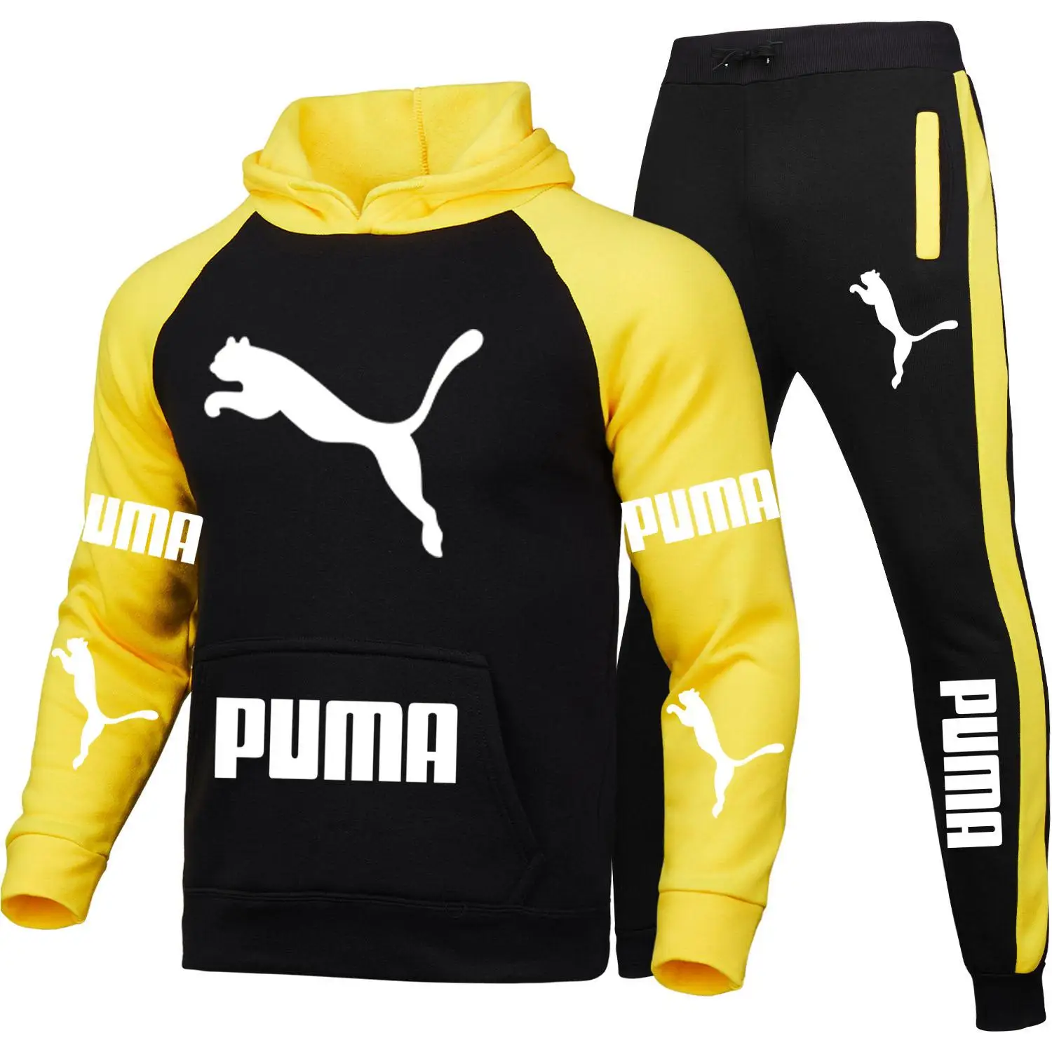 

Nuovi set da uomo sottili primavera e autunno felpe con cappuccio pantaloni PUMA tute sportive felpe Casual tuta 2021 abbigliame