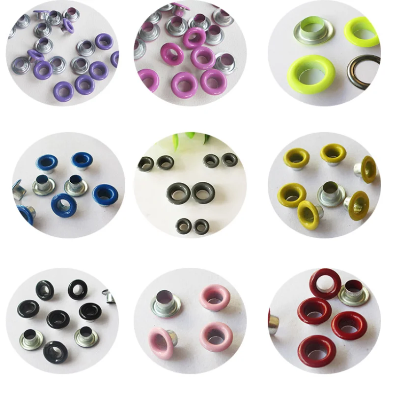 

50 pieces. 10mm color eyelets, 14 ribbon washers, leather crafts repair eye ring, used for shoes, bags, clothes, belts, hats