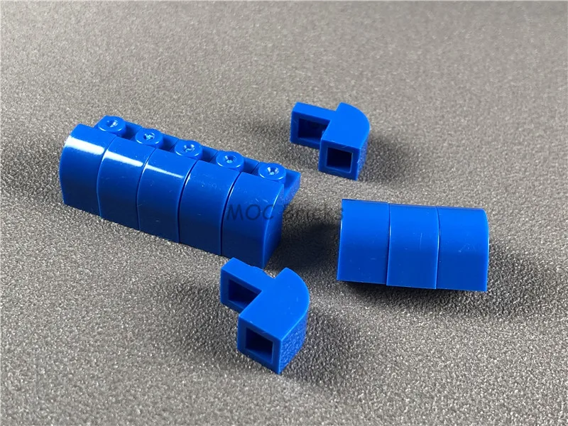50 шт./лот MOC кирпичи цветной модифицированный кирпич 1x2x1 1/3 с изогнутым верхом 6091