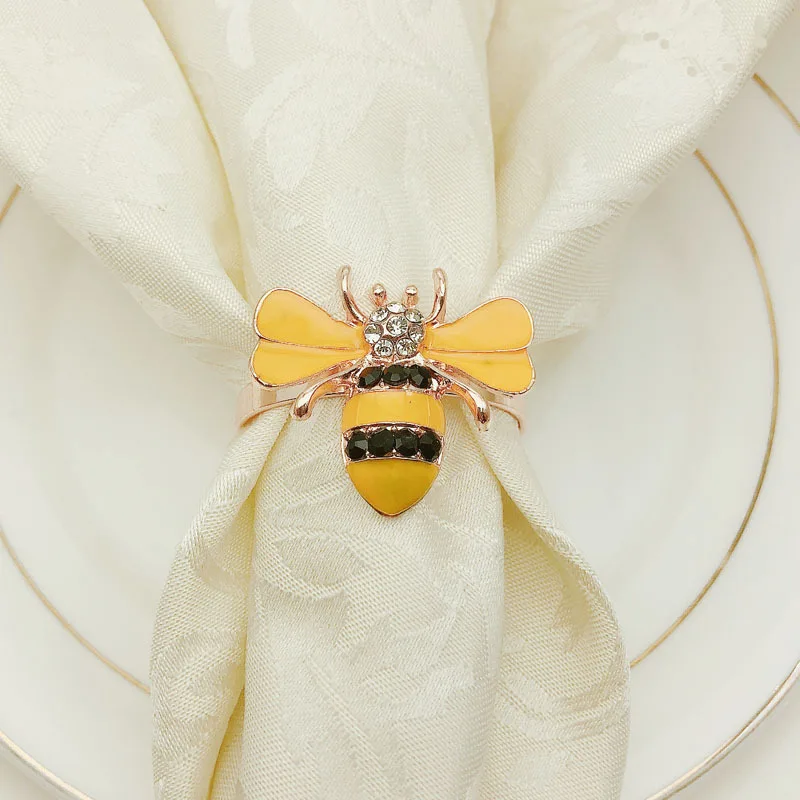 

6pcs/lot Hot sale honey napkin buckle metal napkin ring christmas party table decoration napkin ring