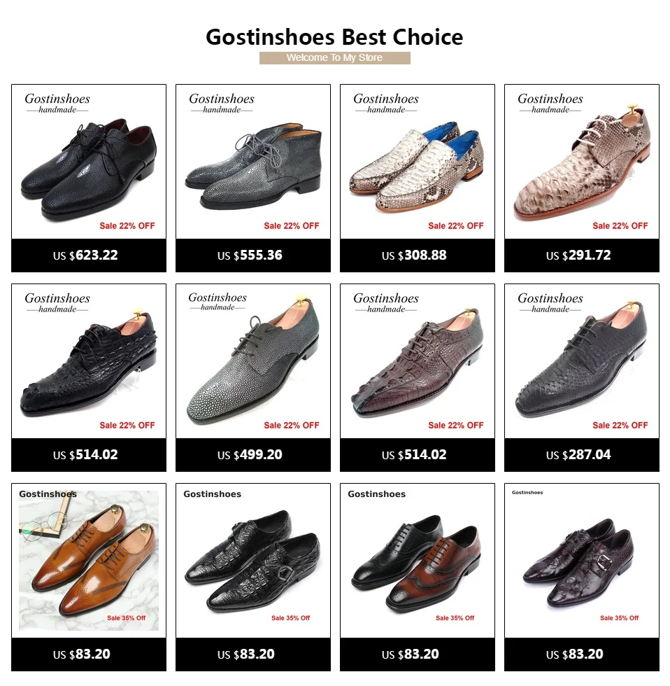 GOSTINSHOES/роскошная мужская обувь ручной работы Goodyear мужские ботинки черного цвета из Натуральной Змеиной кожи безопасные рабочие ботильоны слипоны SCF30