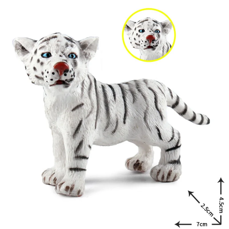 4 вида Моделирование Животное белый тигр статуэтки коллекционные игрушки диких