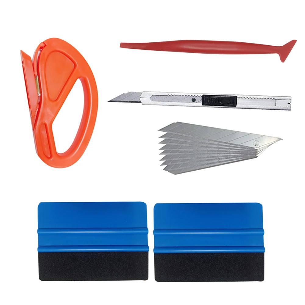 

6PCS Vehicle Glass Protective Film Car Window Wrapping Vehicle Vinyl Wrapping Tinting Car Glass Protective Film Installing Tool