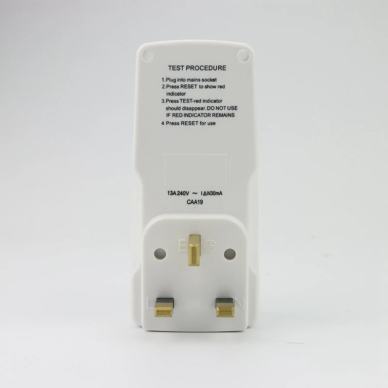 Штепсельная вилка Великобритании 13A Gfci штепсельная Вилка для защиты от утечки Rcd