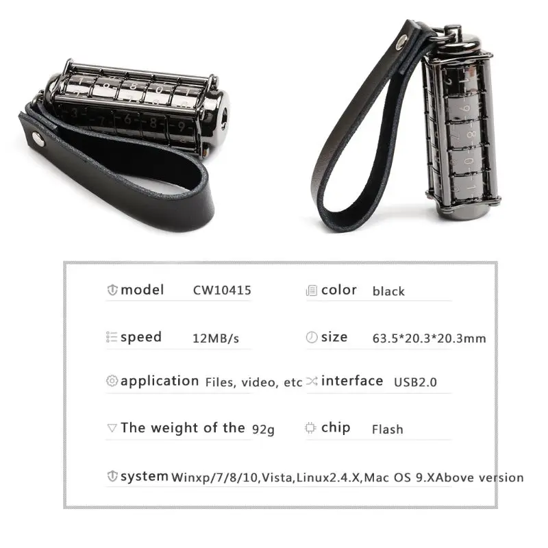 USB флеш-накопитель металлический флеш-накопитель U Stick 32G 64G USB2.0 цифровой пароль для передачи данных брелок