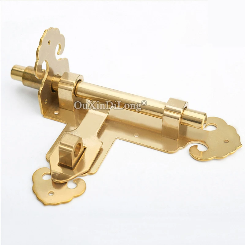 Классические ретро 2 шт. европейские латунные дверные болты скользящий болт