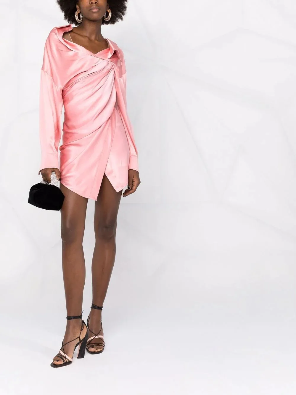 

Женское асимметричное платье-рубашка, однотонное элегантное платье средней посадки, Осень-зима