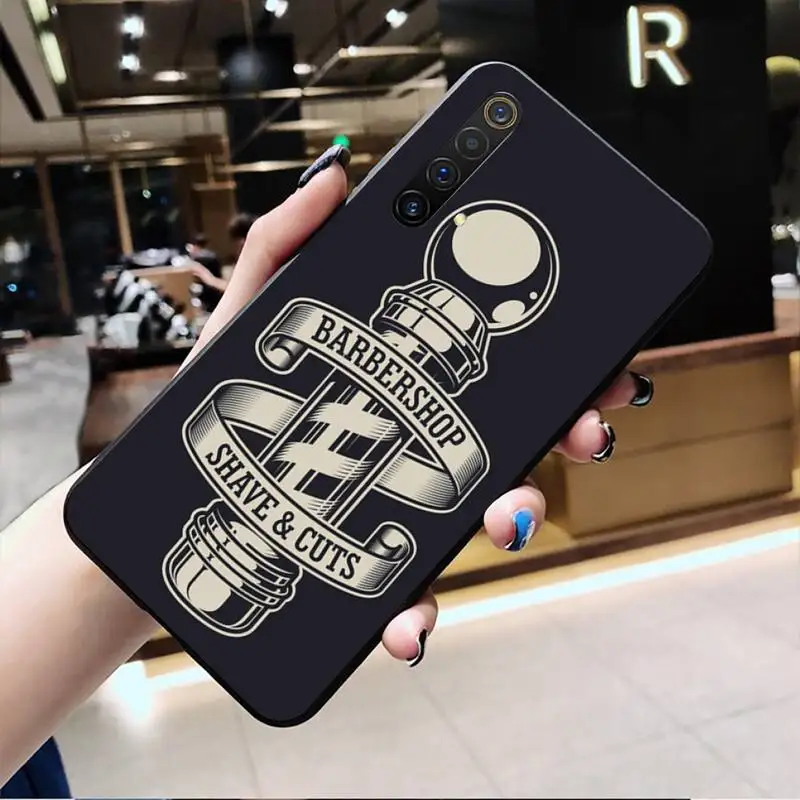 Barber Shop Hair Stylist tools Soft Rubber Phone Cover For OPPO Realme 6 Pro Realme C3 5 Pro C2 RENO2-Z A11X images - 6