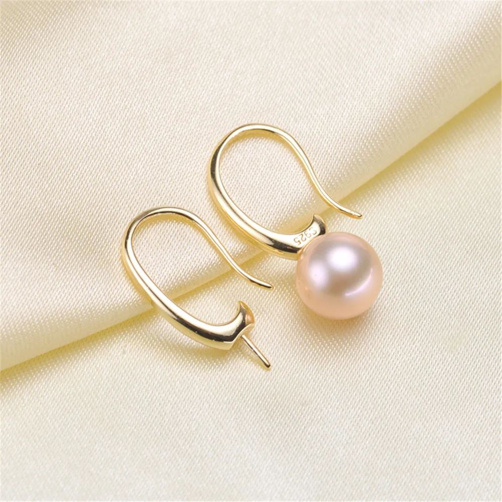 

2021 New Pearl Ear Hook Earrings Settings S925 Sterling Silver Metal DIY Handmade Making Accessories Jewelry Findings