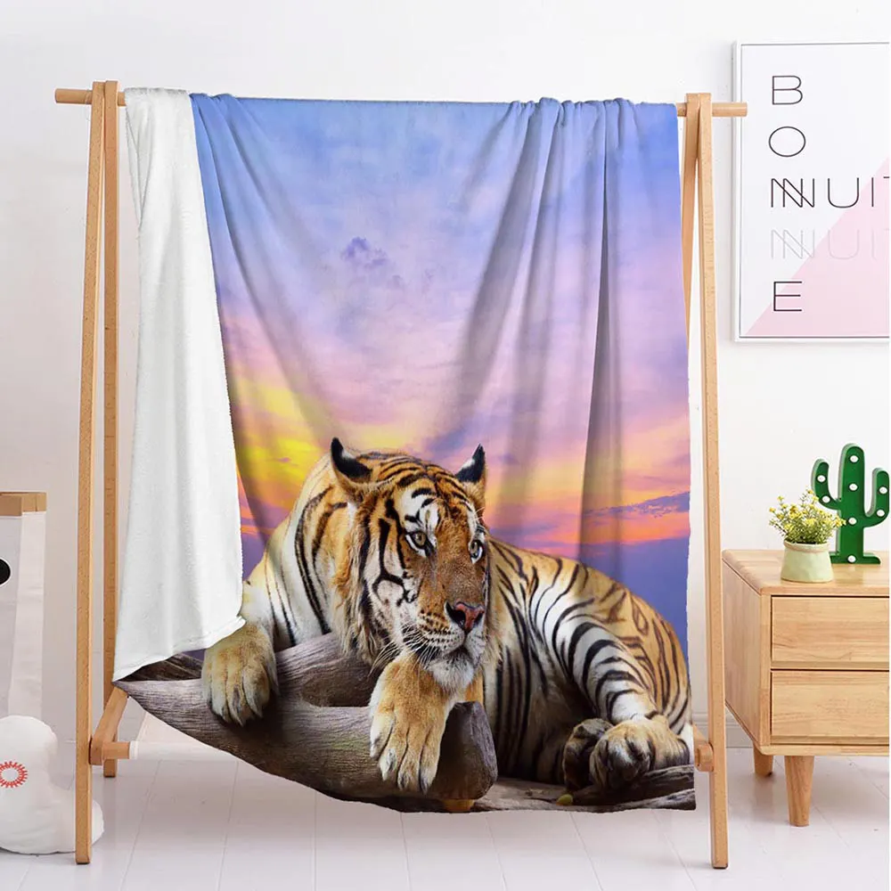 

Beauty tiger mexican pink luxury animal crossing fabric blanket for bed custom photo weighted tapestry throw h fuzzy blanket
