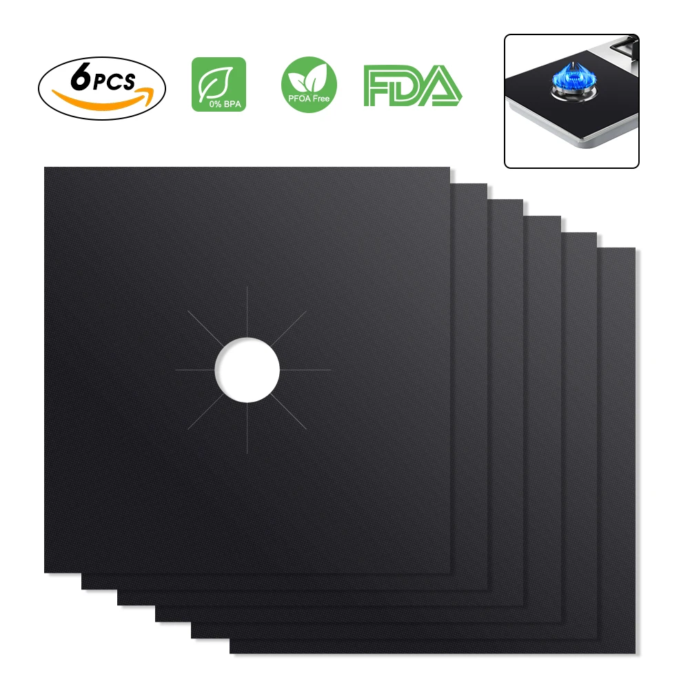 

6 шт 0,2 мм толщина газа Диапазон протекторов идеальная кухонная посуда части для большинства типов газовых диапазонов