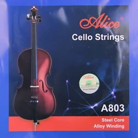 alice a803 cello strings steel core nickel silver wound nickel plated ball end alloy winding suitable for 44 cellos