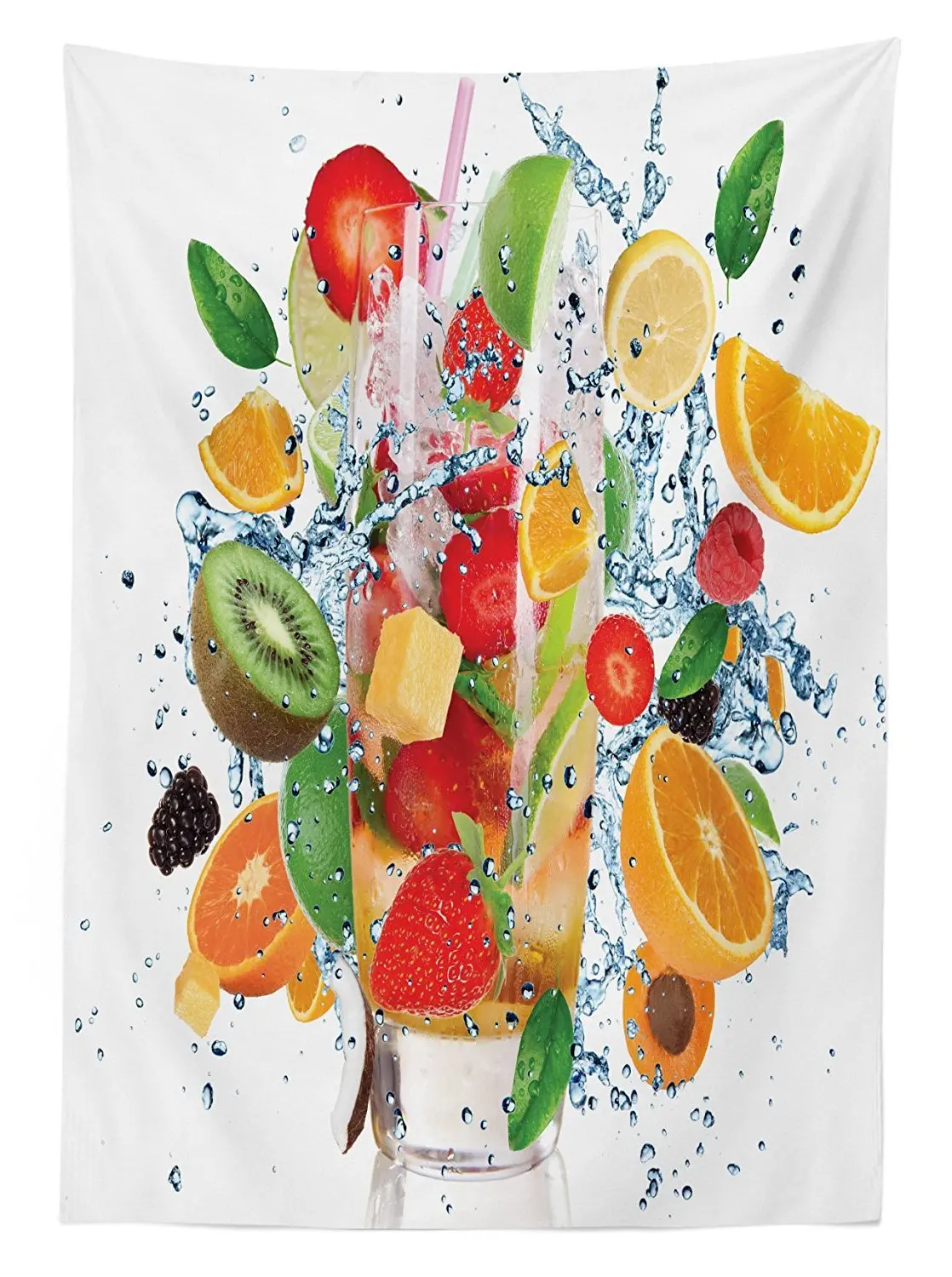 Фрукты Декоративная скатерть фруктовый коктейльный разбрызгивающийся жидкий