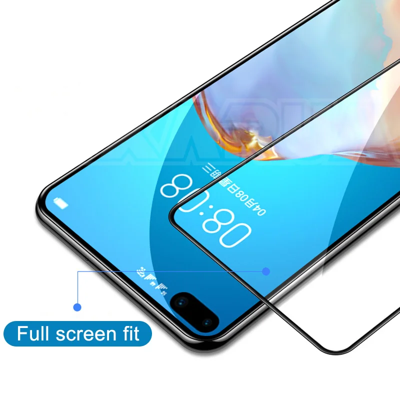 Закаленное стекло с защитой от трещин 9D для Huawei P30 P40 Lite E Защитная пленка экрана Nova