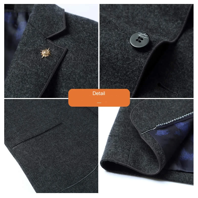 Мужской повседневный Блейзер свадебный пиджак пуловер однотонный приталенный