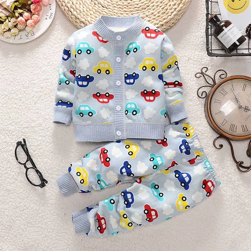 2020 модные осенне-зимние комплекты одежды для мальчиков и девочек Детский свитер