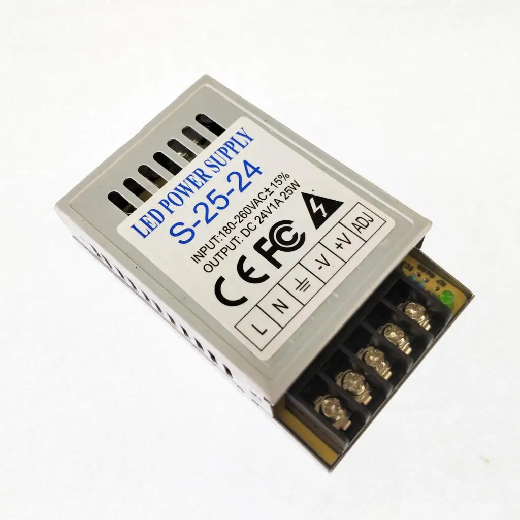 Ультратонкий источник питания постоянного тока 12 В 24 в 25 Вт тонкий импульсный