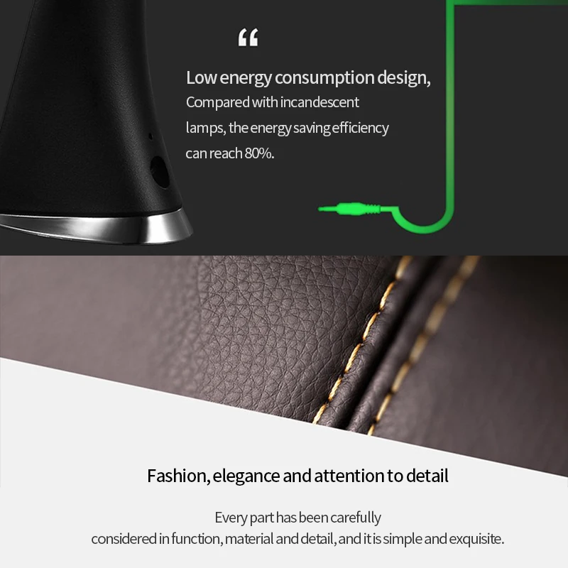 

5W Modern LED Desk Lamp Light Lamp With Alarm Clock, Calendar, Time And Temperature Display, Adjustable In 3 Levels Of Brightnes