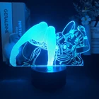 Ночник с 3D иллюзией Zhongli, фигурка ночного освещения, светодиодный Аниме настольный светильник, Bluetooth динамик Genshin Impact, детская игрушка, подарок на день рождения