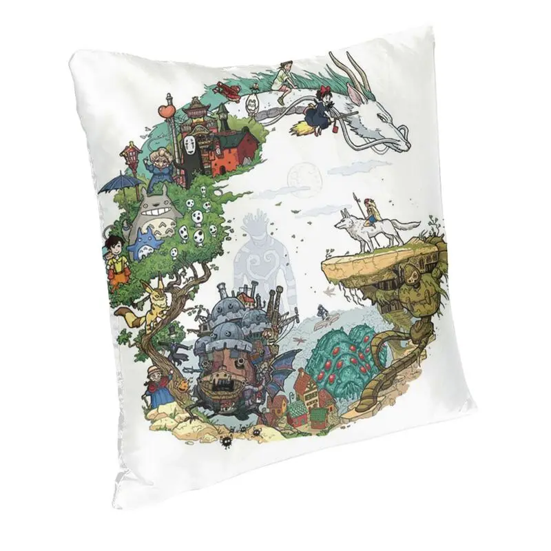Наволочка из полиэстера с изображением дракона аниме-манги Хаяо Миядзаки | Дом и