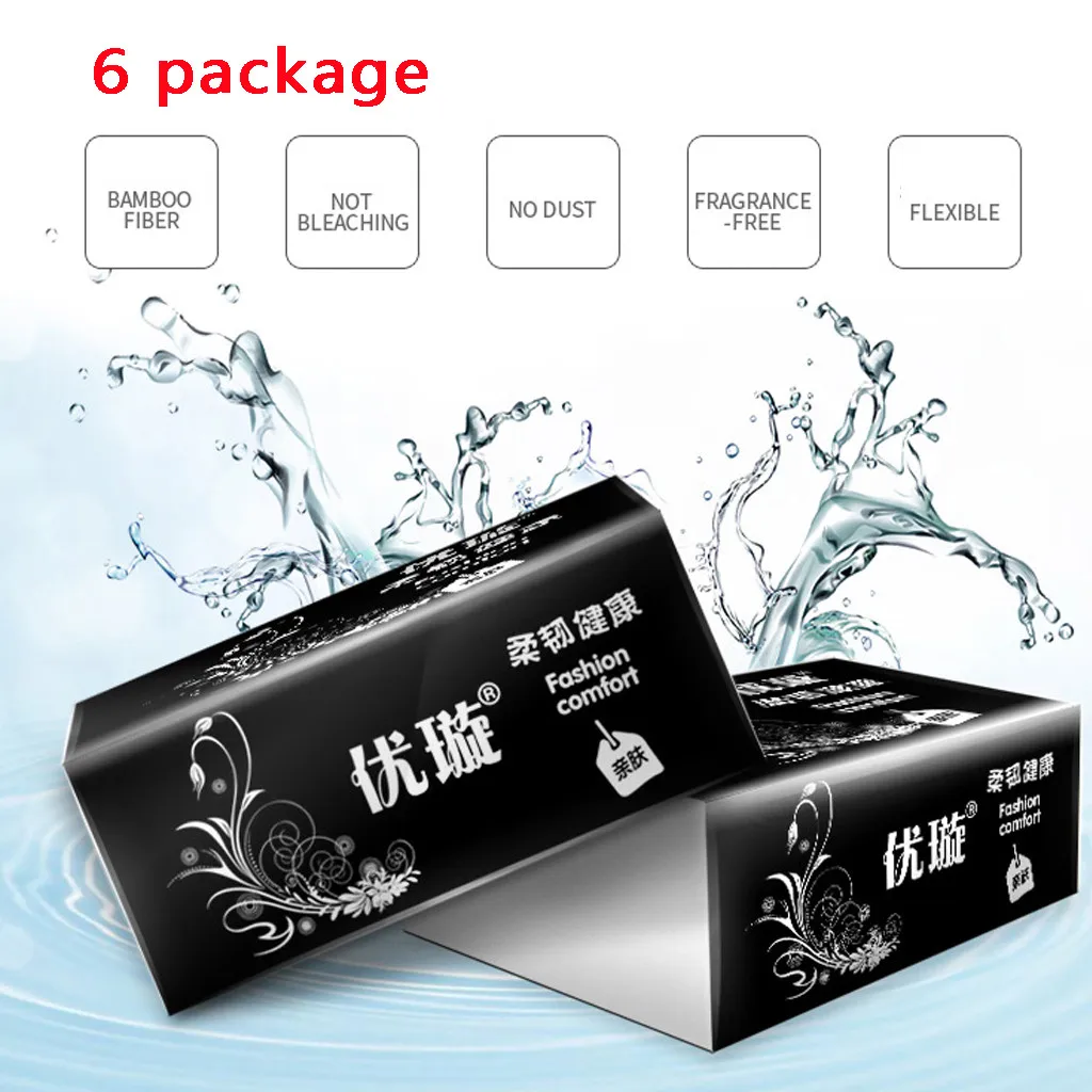 6 упаковочных салфеток бамбуковые Целлюлозные материалы туалетная бумага