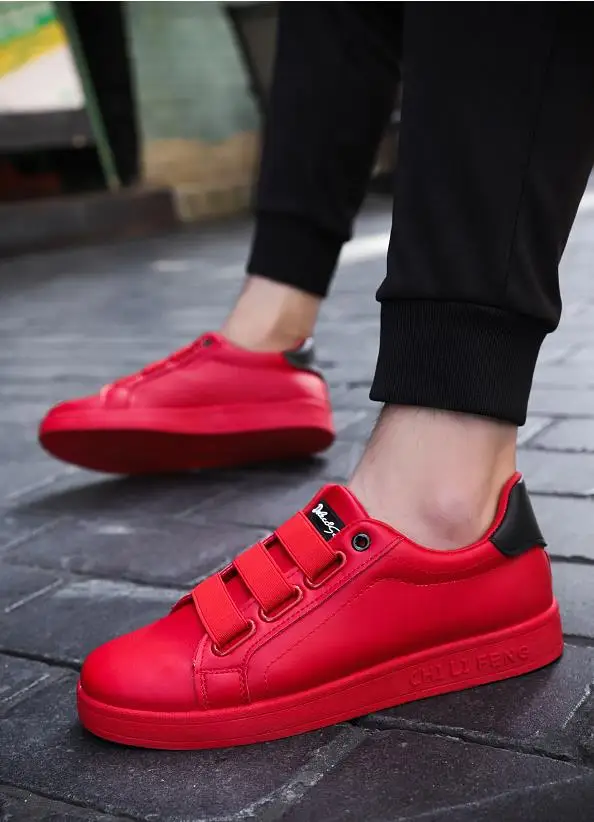 Мужские белые кроссовки на платформе повседневные плоской подошве для активного